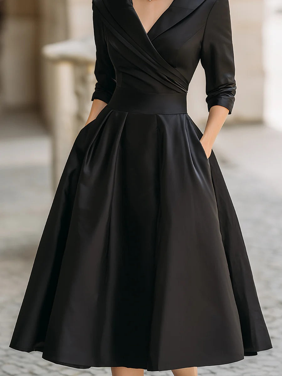 INMA | Vestido Midi Satinado Vintage