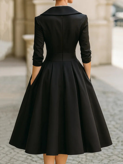 INMA | Vestido Midi Satinado Vintage