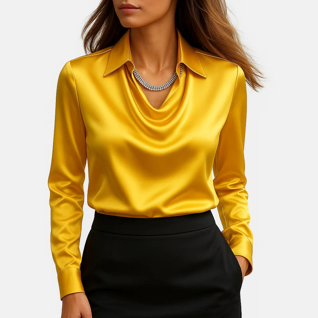 Carolina - Elegante blusa de satén