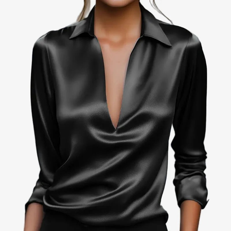 Gloria™ - Lujosa blusa de satén