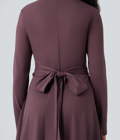 LUCÍA | Vestido Midi de Trabajo con Lazo Trasero