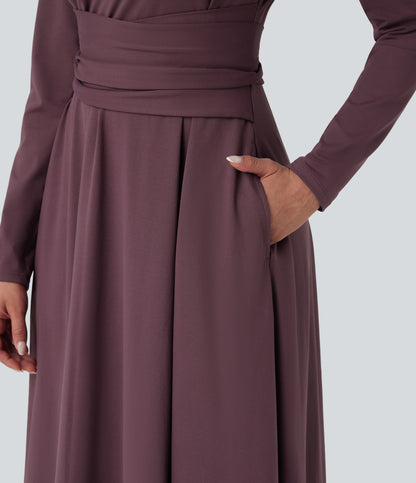 LUCÍA | Vestido Midi de Trabajo con Lazo Trasero