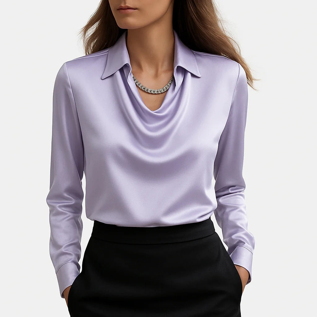 Carolina - Elegante blusa de satén
