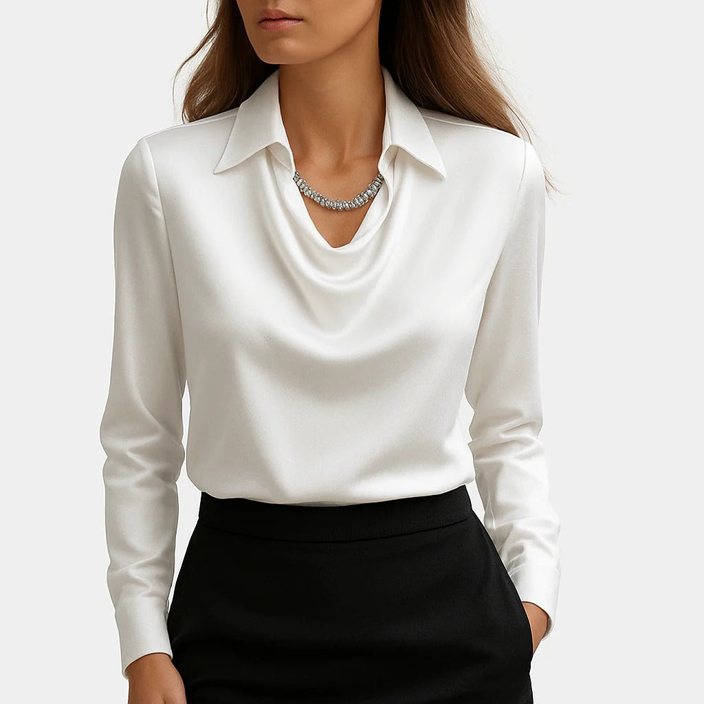 Carolina - Elegante blusa de satén
