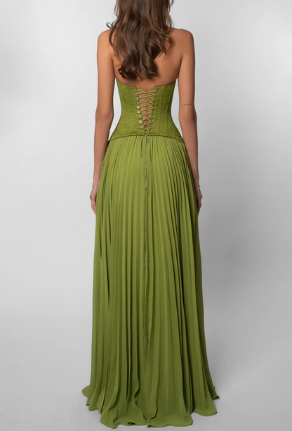 VEGA | Vestido Largo Plisado