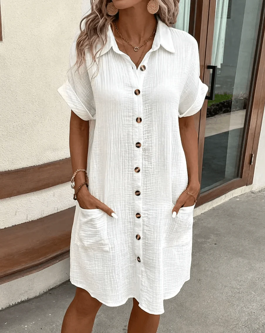 ALBA | Vestido Camisero Cómodo con Botones