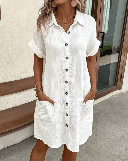 ALBA | Vestido Camisero Cómodo con Botones