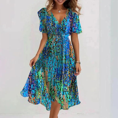 VIVIANA | Vestido Floral Holgado con Escote en V