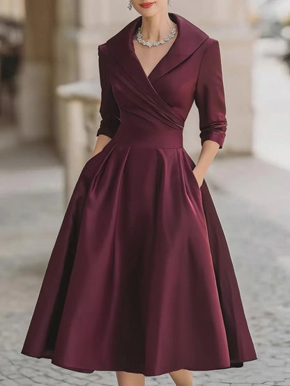 INMA | Vestido Midi Satinado Vintage