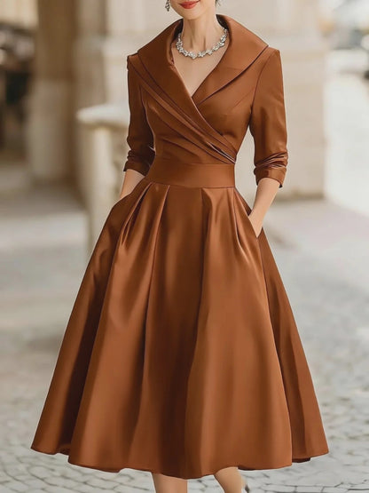 INMA | Vestido Midi Satinado Vintage