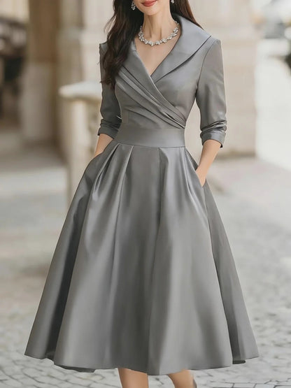 INMA | Vestido Midi Satinado Vintage