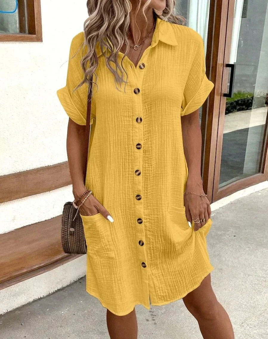 ALBA | Vestido Camisero Cómodo con Botones