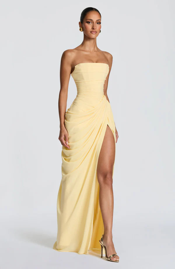 MALENA | Vestido Largo Drapeado