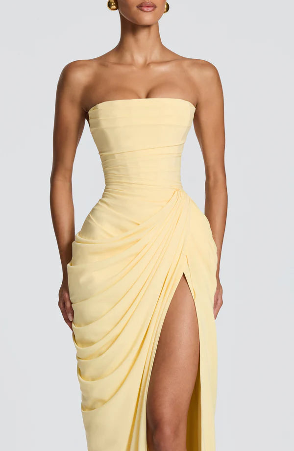 MALENA | Vestido Largo Drapeado